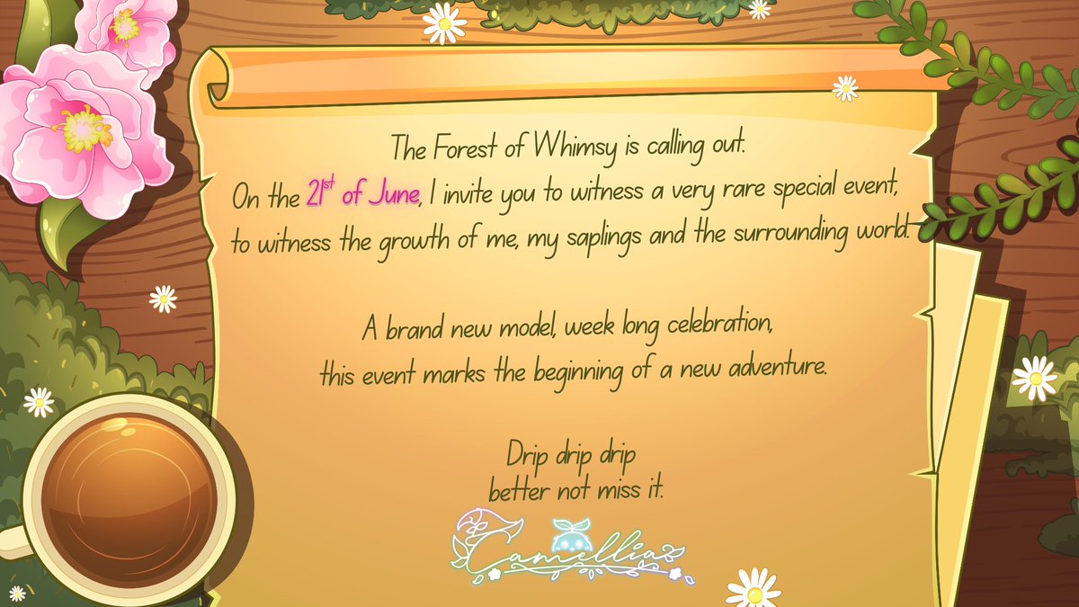 Announcement!

I am inviting YOU to join my for my 2.0 Debut June 21st 2025. More news to come soon.

#VtuberDebut 
graphic by @/NemunekoStudio