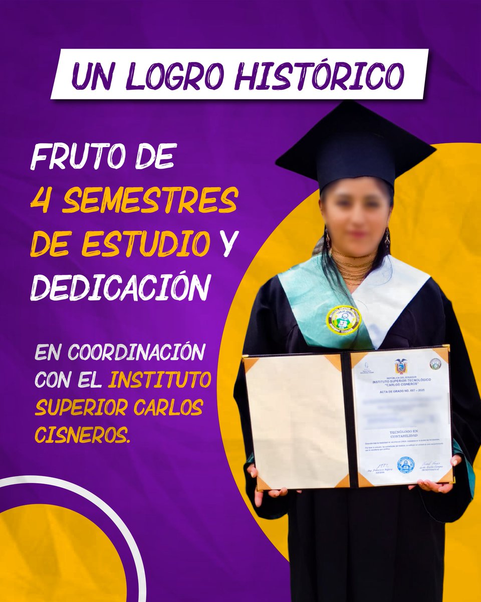 SNAI_Ec's tweet photo. 🎓#EjeEducativo | 12 #PPL del #CPLChimborazo N°1 se graduaron como Tecnólogos en Contabilidad. Esta primera promoción marca un hito en su proceso de rehabilitación social. Un logro histórico fruto de 4 semestres de estudio con apoyo del Instituto Superior Carlos Cisneros. https://t.co/fBpYksef7D