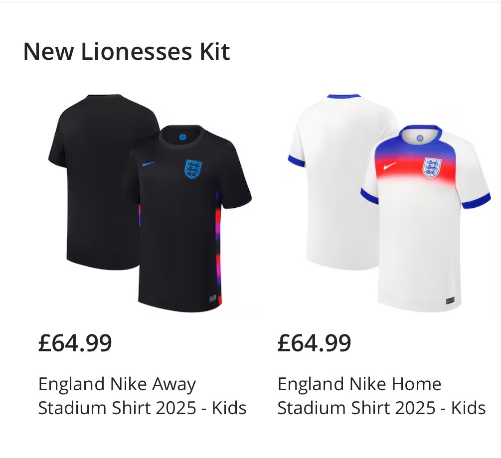 bashalar's tweet photo. @FA @Lionesses  @nikefootball How can you justify these prices? Absolutely ridiculous - no wonder more and more people are moving to fake shirt sites direct from China. https://t.co/p72QM1Ybma