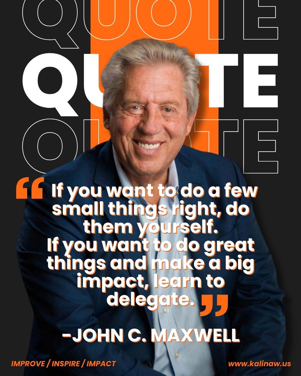 KalinawLLC's tweet image. Great leaders don’t just work—they multiply their time by trusting others.
If growth is your goal, delegation is your next move.

👉 Let’s build something big together: kalinaw.us/offer

#DelegateToScale #LeadershipMindset #JohnCMaxwellQuotes #KalinawVirtual #FYI #FYP