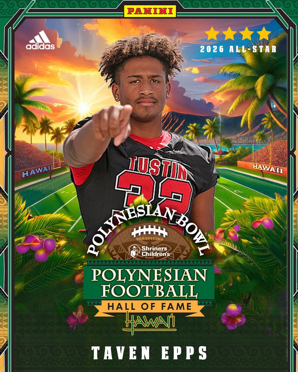 POLYNESIAN BOWL (@polynesiabowl) on Twitter photo TOP LB TAVEN EPPS has been selected as a 2026 POLYNESIAN BOWL ALL-STAR! #PolyBowl2k26 🤙🏽🌴
<a href="/TavenEpps/">Taven Epps</a>
Commits: polynesianbowl.com/players/roster… TOP LB TAVEN EPPS has been selected as a 2026 POLYNESIAN BOWL ALL-STAR! #PolyBowl2k26 🤙🏽🌴
<a href="/TavenEpps/">Taven Epps</a>
Commits: polynesianbowl.com/players/roster…