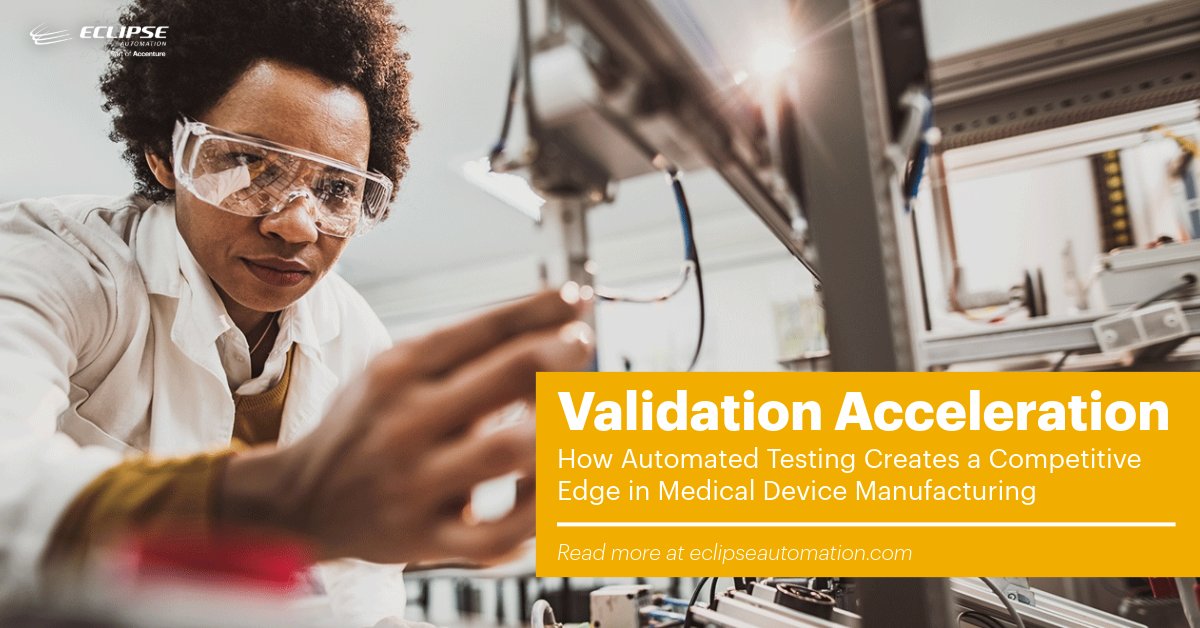 eclipseautomate's tweet image. Medical device manufacturers have embraced production automation but validation is a bottleneck. Discover how automating validation cuts time-to-market by up to 15%. ow.ly/eTtn50W0RLn
#MedicalDeviceManufacturing #ValidationProcess #EclipseAutomation