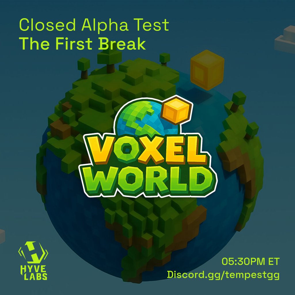 Introducing Voxel World 🌎

A multiplayer experience made for those who like a little risk with their reward 💰

You tap, time cooldowns &amp; break blocks for prizes. Don't let others swoop in before you get the last crack ⛏️

@tempestguild is mining our first alpha test at 5:30pm