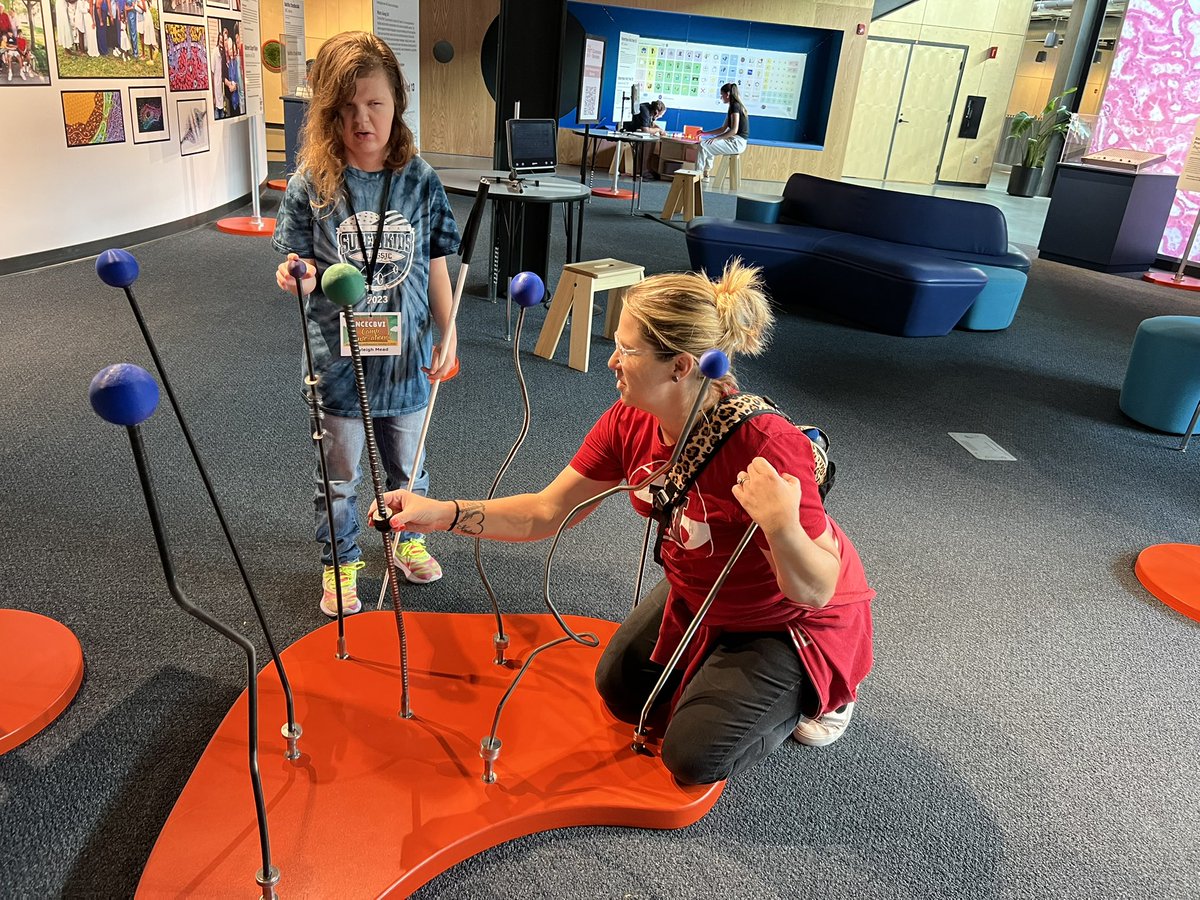 NEadvantage's tweet image. We’re summer camping on the banks of the Missouri River in downtown Omaha today!
It’s Day 2 of NCECBVI’s Camp Sense-sational at the @luminarium, and there’s so much to explore.
“Those lightbulb moments, that’s what makes my heart happy. This is what we do.”
Story coming!