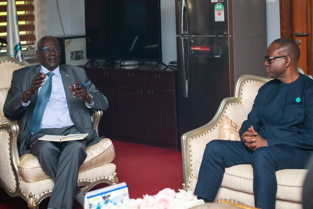 Smart Africa Org (@realsmartafrica) on Twitter photo <a href="/CEOSmartAfrica/">Lacina Koné</a> met today with Hon. Michael Makuei Lueth, South Sudan’s Minister of ICT and Postal Services, deputy Minister Hon. David Yau Yau and the Director General of <a href="/NCA_SSD/">National Communication Authority - NCA</a> Eng. Gieth Kon Mathiang Kun.
The discussions centered on strengthening South Sudan’s engagement in <a href="/CEOSmartAfrica/">Lacina Koné</a> met today with Hon. Michael Makuei Lueth, South Sudan’s Minister of ICT and Postal Services, deputy Minister Hon. David Yau Yau and the Director General of <a href="/NCA_SSD/">National Communication Authority - NCA</a> Eng. Gieth Kon Mathiang Kun.
The discussions centered on strengthening South Sudan’s engagement in