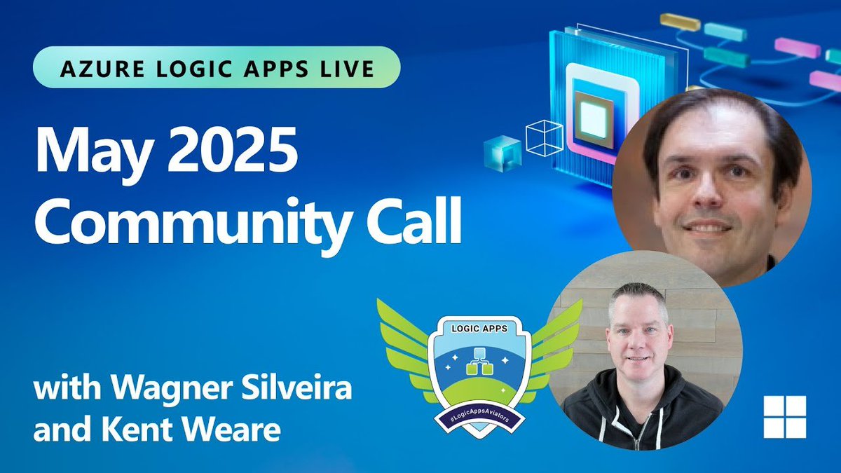 Today! Join us LIVE 11AM PT for the May edition of Azure Logic Apps Live community standup as we discuss the latest news from the team and answer as many questions as we can.

See you here ➡️ msft.it/6014SegS2