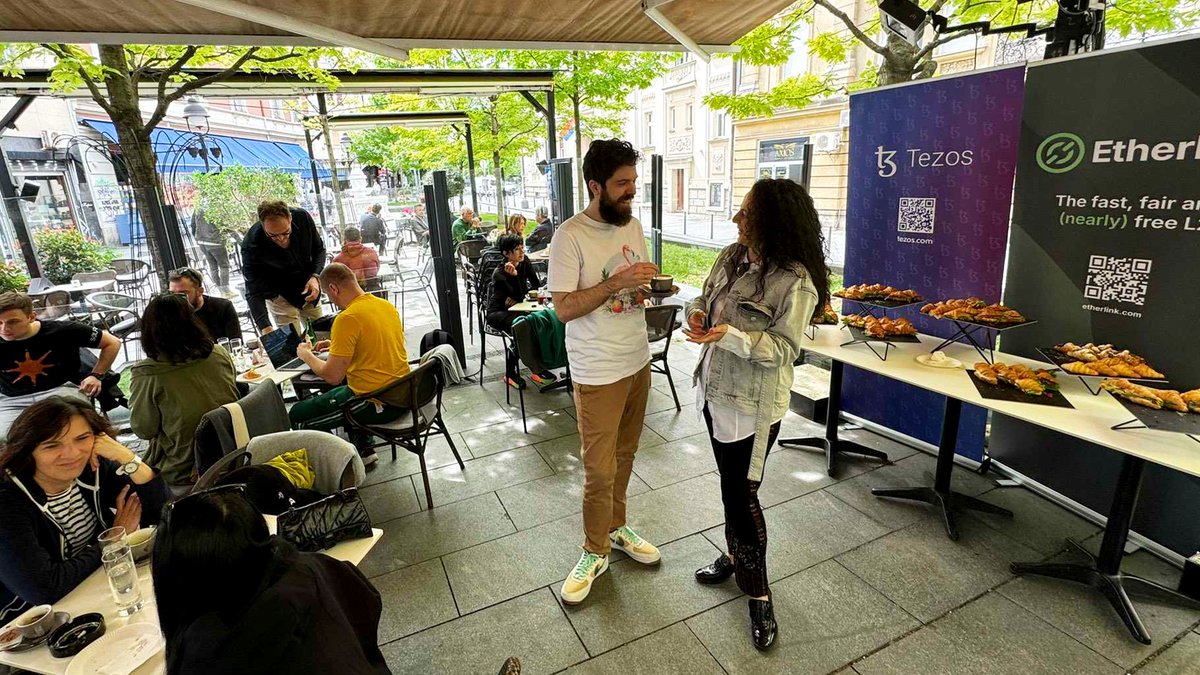 Tezos (@tezos) on Twitter photo Breakfast is the most important meal of the day — and the Tezos community knows it. 🥐☕️
Special thanks to <a href="/IvanaOnTheBlock/">Ivana On The Block</a> for co-hosting, it was wonderful bonding over coffee, cakes, tea, and Tezos!
See you at the next Breakfast Club! 🫂 Breakfast is the most important meal of the day — and the Tezos community knows it. 🥐☕️
Special thanks to <a href="/IvanaOnTheBlock/">Ivana On The Block</a> for co-hosting, it was wonderful bonding over coffee, cakes, tea, and Tezos!
See you at the next Breakfast Club! 🫂