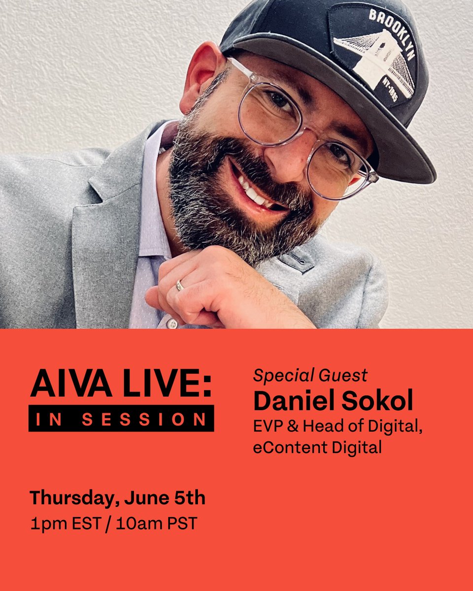 w3 Awards (@w3awards) on Twitter photo Join us June 5 at 1PM ET for AIVA Live: In Session with Daniel Sokol, EVP at <a href="/econtentdigital/">eContent Digital</a>. 🌐
With 20+ years in NYC & Mexico City, he's led digital strategy for Aeromexico, Firefox, Sharpie & more.
📅 RSVP: aivaliveepisode32.splashthat.com/social Join us June 5 at 1PM ET for AIVA Live: In Session with Daniel Sokol, EVP at <a href="/econtentdigital/">eContent Digital</a>. 🌐
With 20+ years in NYC & Mexico City, he's led digital strategy for Aeromexico, Firefox, Sharpie & more.
📅 RSVP: aivaliveepisode32.splashthat.com/social