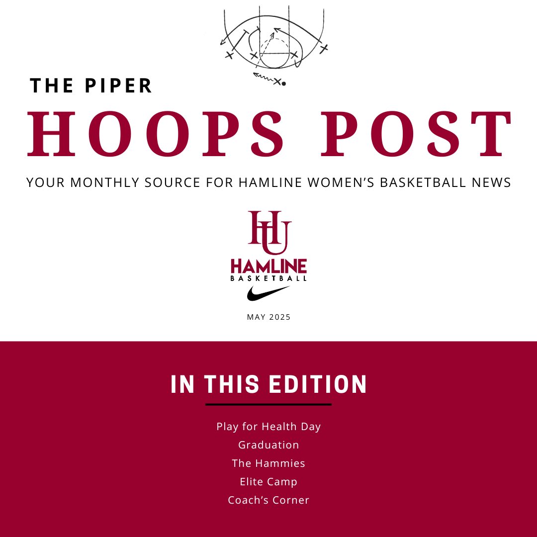 🚨 May Edition Release! 👀

“The Piper Hoops Post,” your source for the most recent Hamline Women’s Basketball News is now live &amp; ready for your viewing pleasure! 📰🚀

Click Here To View 👉 bit.ly/3Z5tnp9

#goHU