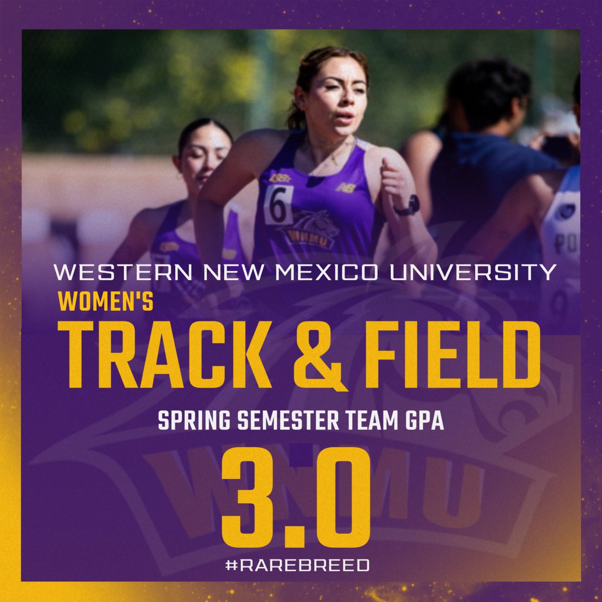 📚🏃‍♀️ Strength in every stride
Women’s Track &amp; Field kept their GPA strong at 3.0.
Runners. Scholars. Mustangs.
#WNMUTrack #StudentAthletes  #GoMustangs