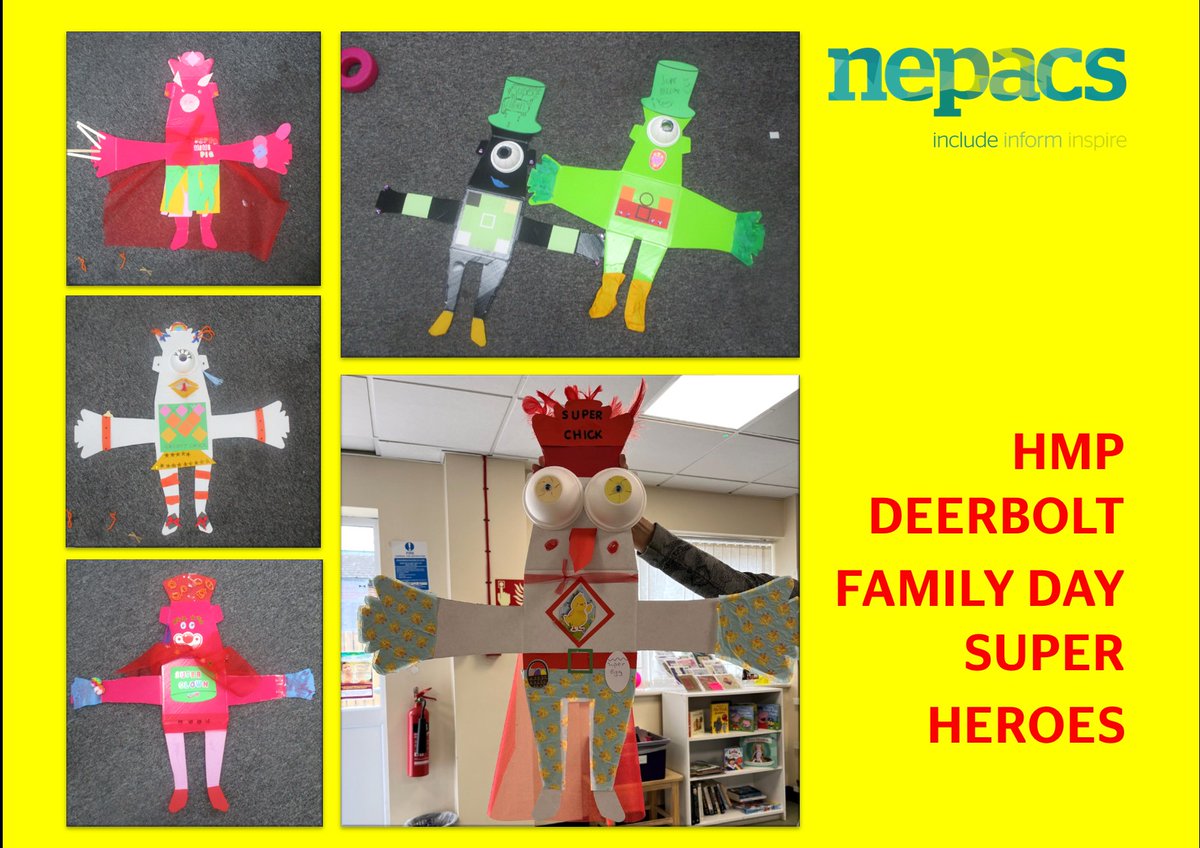 NEPACS (@nepacsinfo) on Twitter photo It's been a busy week in our visits centres & we've had lots of fun at all the special family days taking place.
Check out these wonderful superhero designs created by families who attended a family day <a href="/HMPDeerbolt/">HMPDeerbolt</a> today.
Please support us at nepacs.enthuse.com/cf/support-for⦠It's been a busy week in our visits centres & we've had lots of fun at all the special family days taking place.
Check out these wonderful superhero designs created by families who attended a family day <a href="/HMPDeerbolt/">HMPDeerbolt</a> today.
Please support us at nepacs.enthuse.com/cf/support-forā¦