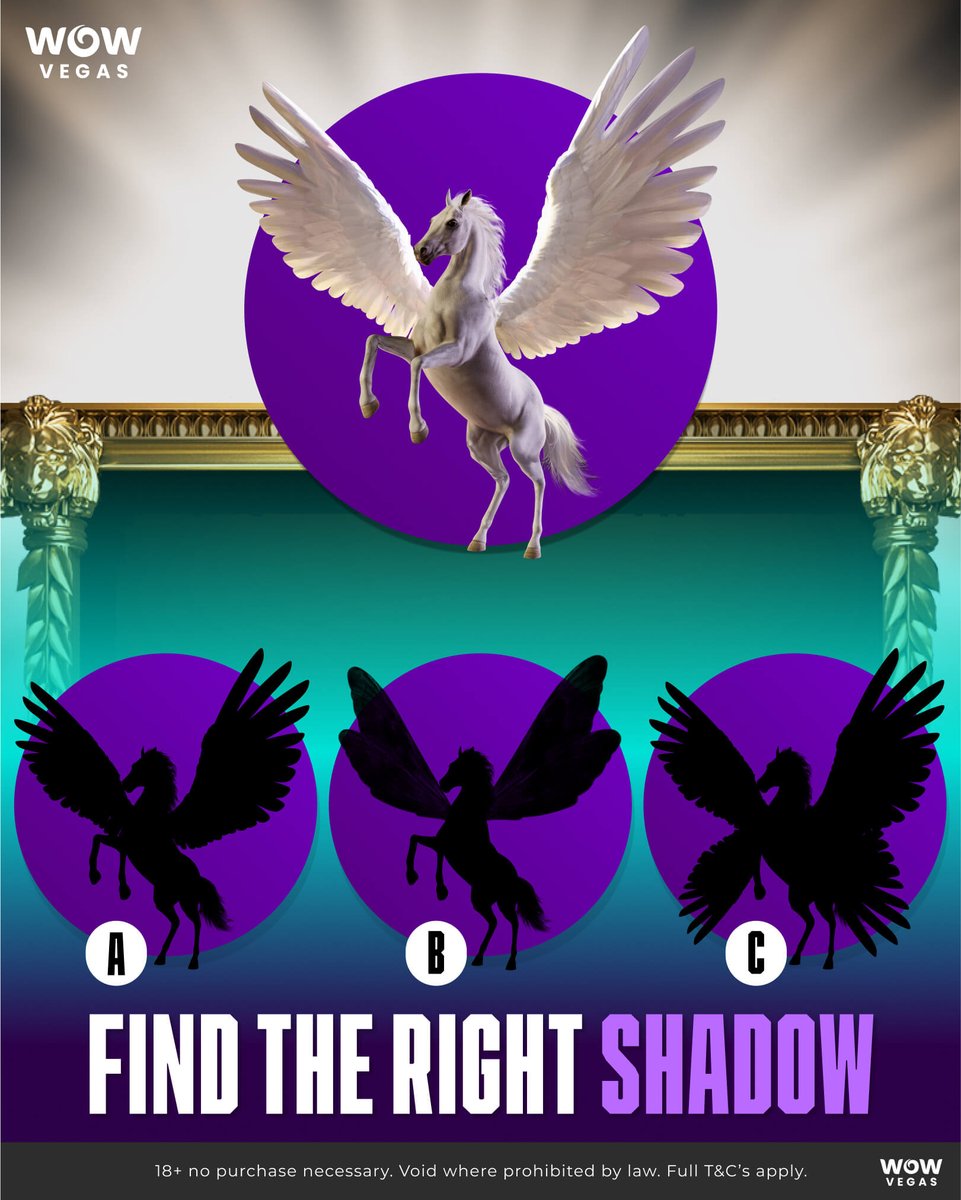 wowvegascom's tweet image. Find the Right Shadow! Can you match the correct silhouette to the mythical scene from Divine Fortune Black by NetEnt? 🧿✨Take a close look and drop your best guess and username in the comments! 🎁 Win WOW 30,000 + SC 3 for 5 lucky players! #WOWVegas #DivineFortuneBlack #NetEnt