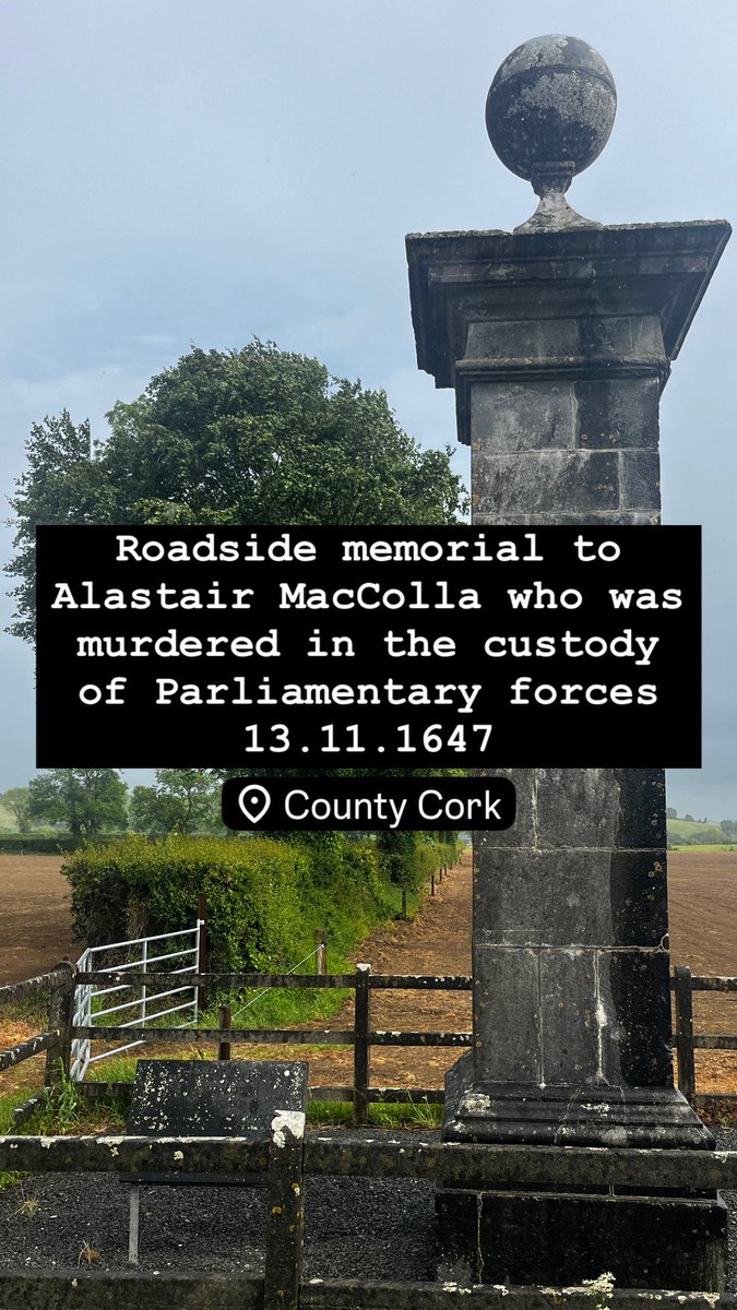 Alastair MacColla d. 13.11.1647 - murdered while in custody in the aftermath of the Battle of Knocknanuss