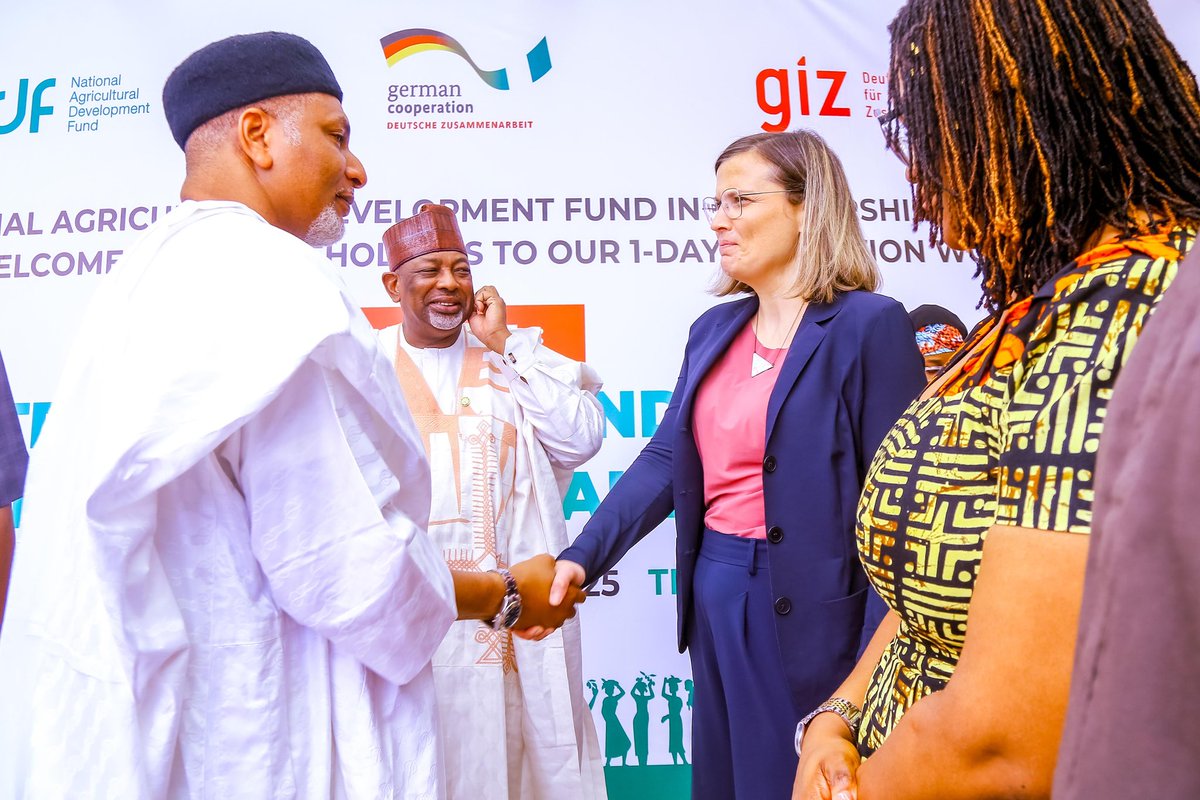 RealMallamSaliu's tweet photo. Yesterday, I attended a One-Day Climate-Smart and Gender-Inclusive Financing Validation Workshop organized by the National Agricultural Development Fund (NADF) in collaboration with GIZ.

This workshop is a vital step toward strengthening Nigeria’s agricultural sector by promoting inclusive financing solutions that address climate challenges and empower women farmers.

I commend NADF and GIZ for this timely initiative, and I look forward to seeing the positive impact of these efforts on Nigeria’s food security, climate resilience and economic growth.

SM