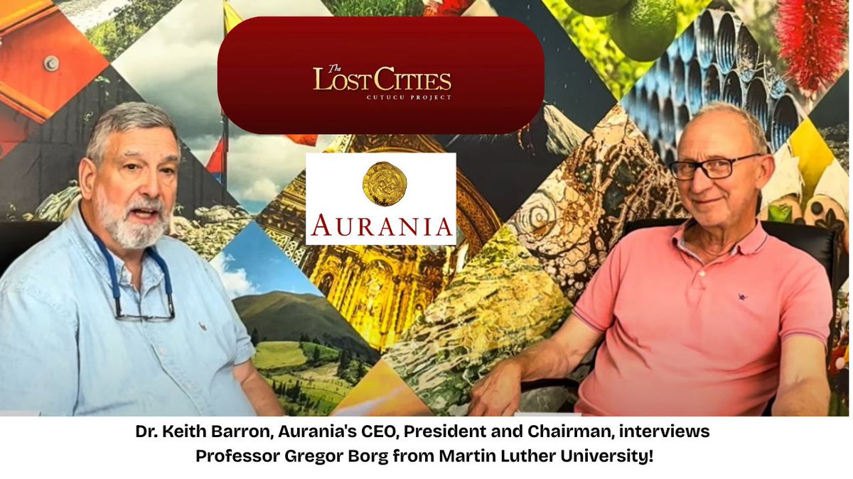 Dr. Keith Barron, Aurania's CEO, interviews Professor Gregor Borg, an international expert on sediment-hosted copper-silver deposits. The video interview covers #Aurania's flagship project in #Ecuador!  Check it out here: youtu.be/osJ6pcDKwLs