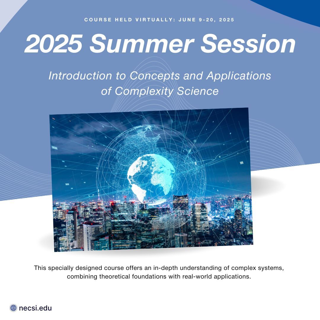 Complexity science helps us model these nested systems to understand how small inputs create large, lasting impacts.

Use code Complexityonline25% at checkout for network pricing
necsi.edu/concepts-and-a…