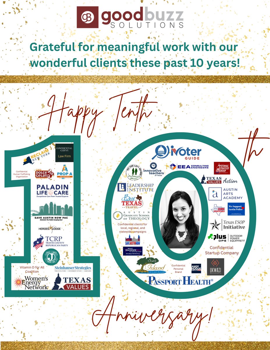GoodBuzz4Brands's tweet photo. GoodBuzz turned 10 years old yesterday!!! It's been a grand adventure partnering with great clients to do meaningful work. Read here: https://t.co/PxPk0nzxqs… https://t.co/ygjZ9wd3eG