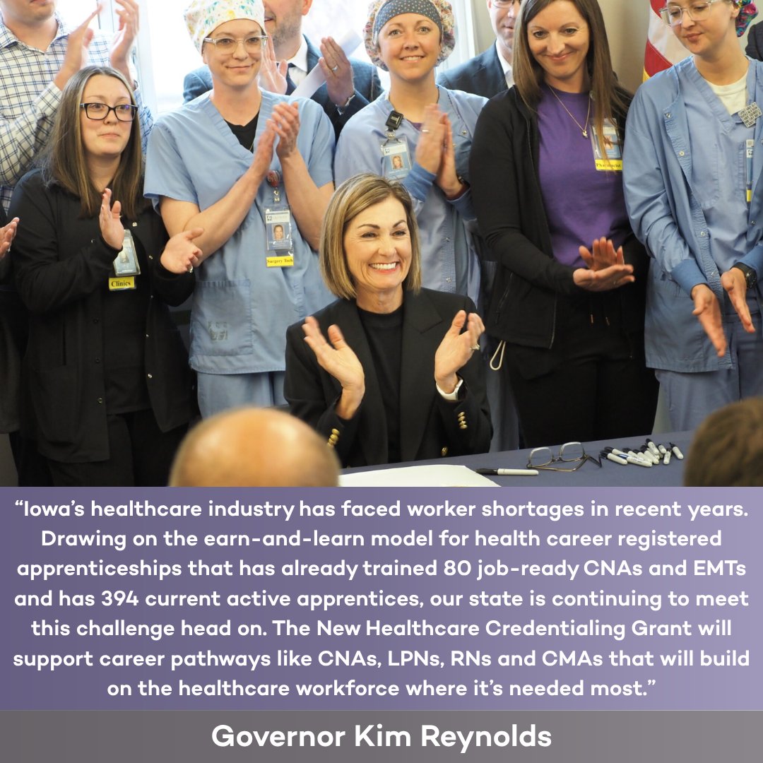 NGA (@natlgovsassoc) on Twitter photo Yesterday, <a href="/IAGovernor/">Gov. Kim Reynolds</a> Kim Reynolds announced new grant awards for healthcare employers that will help boost the industry’s workforce across Iowa, particularly in high-demand jobs. Learn more: governor.iowa.gov/press-release/… Yesterday, <a href="/IAGovernor/">Gov. Kim Reynolds</a> Kim Reynolds announced new grant awards for healthcare employers that will help boost the industry’s workforce across Iowa, particularly in high-demand jobs. Learn more: governor.iowa.gov/press-release/…
