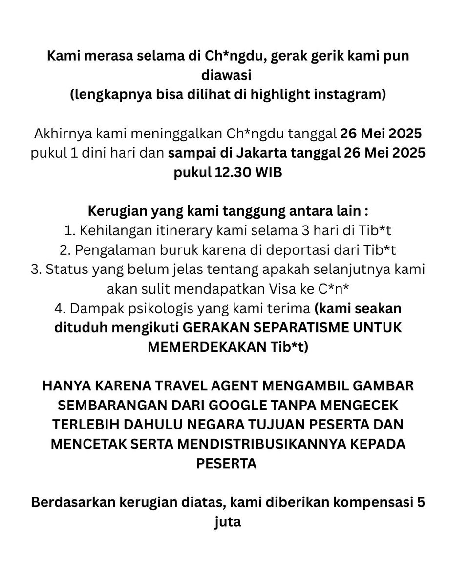 NickyClara's tweet photo. dari pihak Travel Agent, seolah-olah hal ini dianggap sepele.

Terima kasih atas perhatian teman-teman semua.
Mari kita budayakan keberpihakan terhadap POV konsumen yang dirugikan. Karena suara konsumen bukan hanya keluhan tetapi peringatan dan pembelajaran bagi semua pihak. https://t.co/pW2j02fG3j