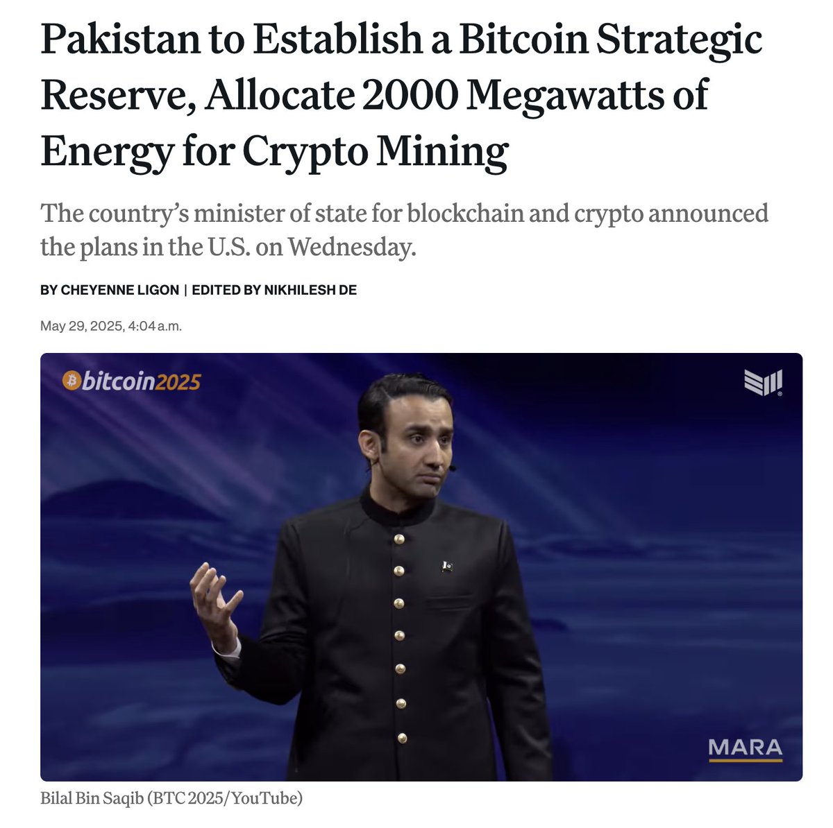 Pakistan adopting crypto is a bearish move in my personal view. The country is in bad shape and is likely adopting crypto for political reasons. 

Also the Head of military was involved in discussions. The world should watch with caution. 🧵