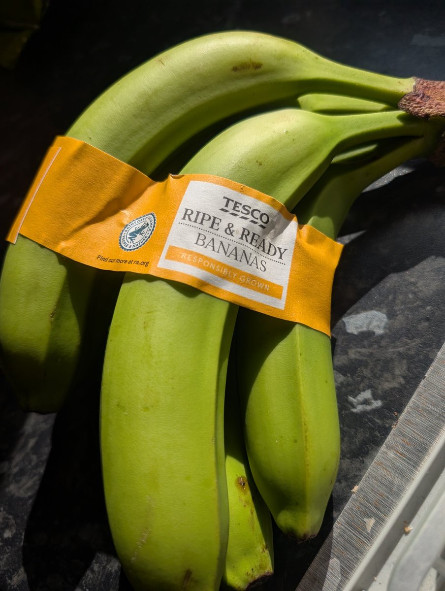 Codesleuth's tweet image. Ripe and ready? Really @Tesco? These couldn&apos;t be more green 🤢