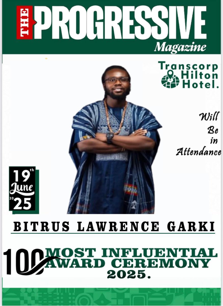 BabamudaJ's tweet photo. Bitrus Lawrence Garki, popularly known as “FCT 1st Son,” is a Nigerian public servant currently serving as the Mandate Secretary (Commissioner) of the Federal Capital Territory (FCT) Area Council Services Secretariat (ACSS).
#100mostinfluential
#Progressivemagazine https://t.co/j6uIwff5sB