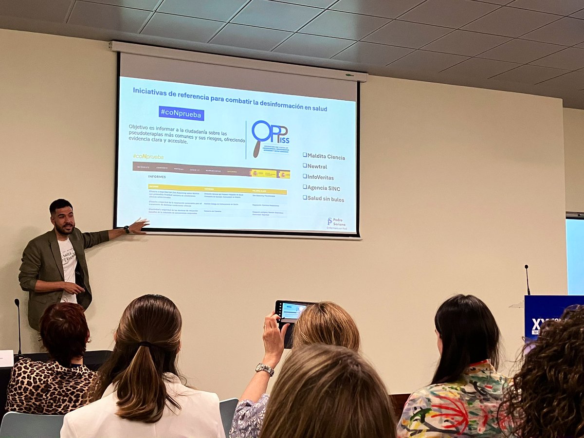 🔵 Como crear marca enfermera
🟢Potenciar la divulgación en ciencia para contrarrestar las fake news y           Pseudoterapias
🟠Avances e Innovación en #IA
🚩Charla de Pedro Soriano (<a href="/EnfermeroEnred/">Pedro Soriano</a>) en XX Congreso Nacional (IV Congreso Internac.) <a href="/_SEEO_/">Enfermería Oncológica</a>  
#CongresoSEEO2025