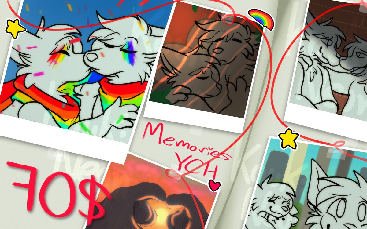 koukineon_t89's tweet image. ❤️ MEMORIES ALBUM YCH ❤️

Pride month is really close to start so Im leaving this YCH&apos;s I did recently for the people searching for something to they loved one!

Only 6 slots for the moment and they will be started in June 10! Probably before cause Im finishing my last May comms