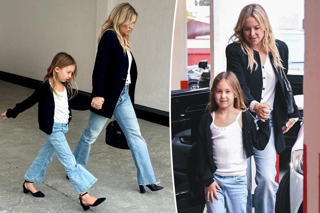 Kate Hudson and daughter Rani, 6, adorably match — down to their heels —  for lunch https://t.co/f7tYTLPFh5
