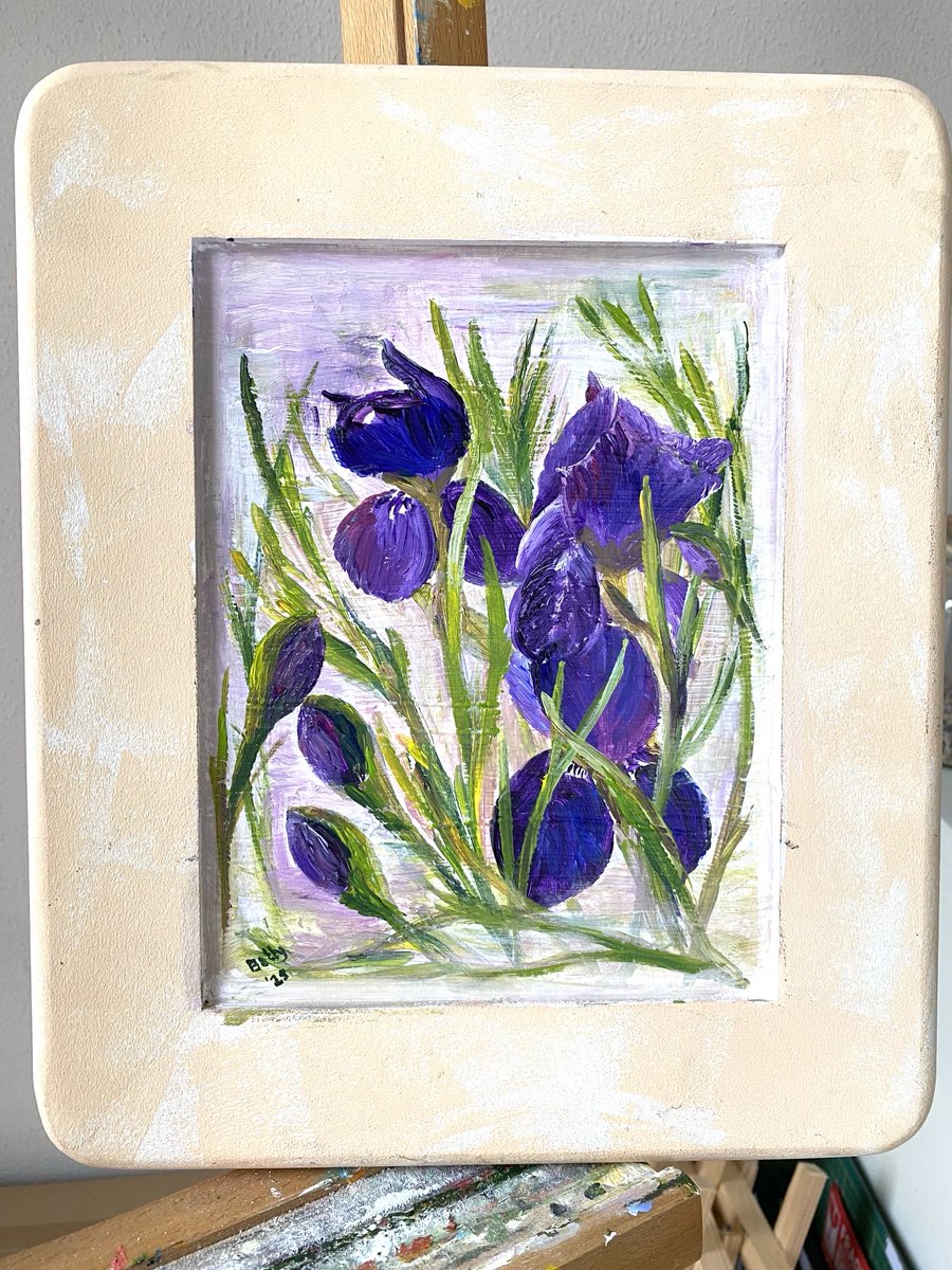 Inclusief lijstje plusminus 
26 x 30 cm #irissen