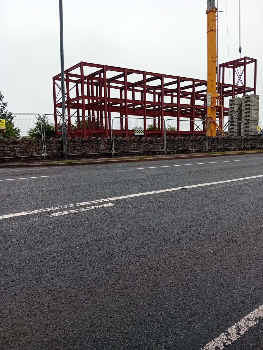 TheLengthsman's tweet image. Drove past the Muslim Moscque in #Dalton #Cumbria 
The two men working there will take years to complete it at the speed they were working at !
Unmarked vehicles and equipment!