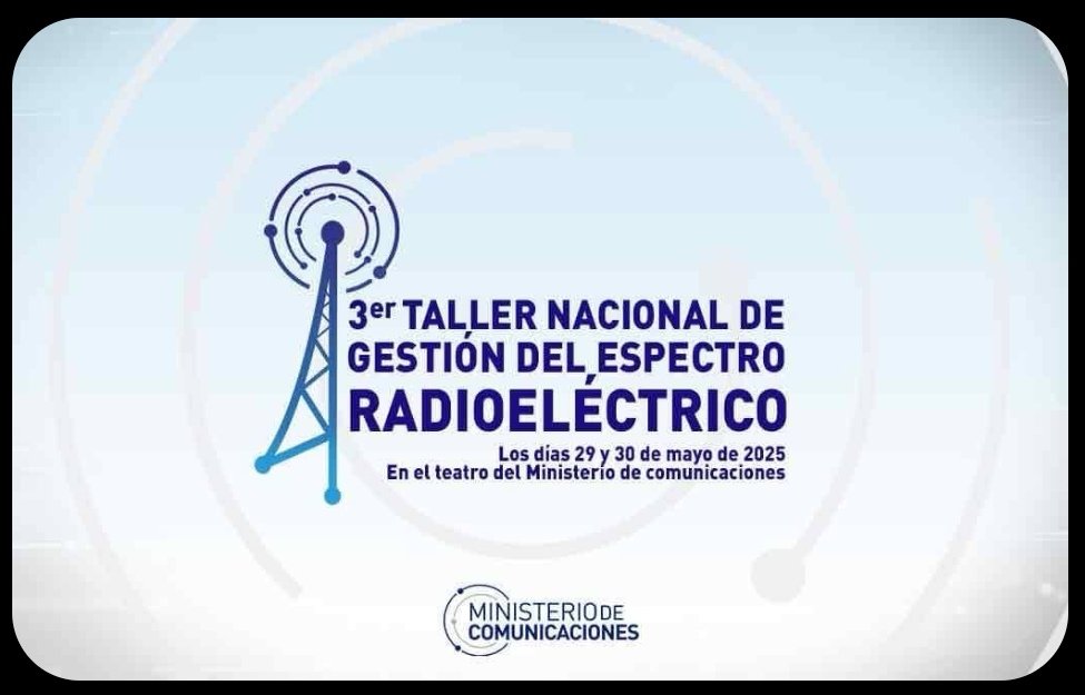 📡 ESPECTRO RADIOELÉCTRICO: EL AIRE DIGITAL
Controlarlo hoy = conectividad, seguridad y futuro.  
#OperacionesDeRed participa activamente en este 3er Taller Nacional de Gestión del Espectro Radioeléctrico del <a href="/MINCOMCuba/">Ministerio de Comunicaciones Cuba</a> 
Ponencias innovadoras y actualizas. #EtecsaConCuba