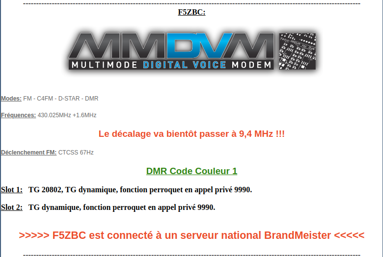 F4DVK's tweet photo. Pour info, le relais de Soissons passera prochainement avec un décalage de 9,4 MHz !! https://t.co/RN3PfPObLD
