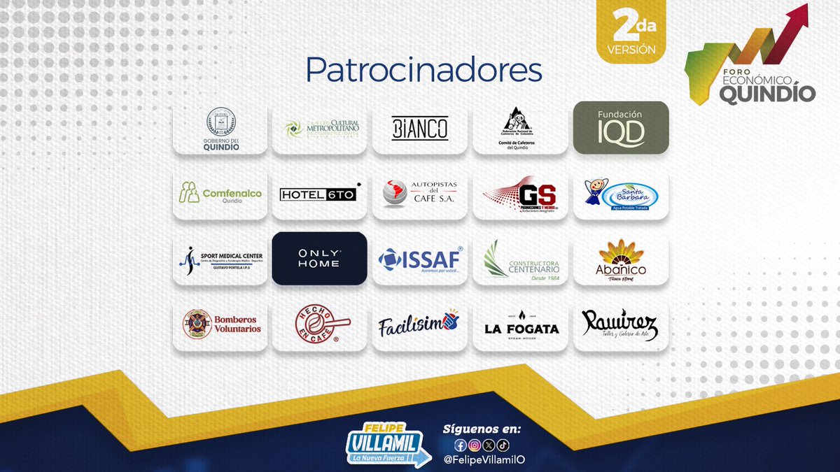 FelipeVillamilO's tweet photo. ✨¡Gracias por hacer del Foro Económico Quindío 2025 un éxito total!
Una jornada llena de ideas, visión y compromiso por el desarrollo del Quindío y Colombia.

A todos los asistentes, panelistas y aliados: ¡gracias por creer en el poder del diálogo y el liderazgo regional! 💬🤝 https://t.co/Zp133sW7Hp