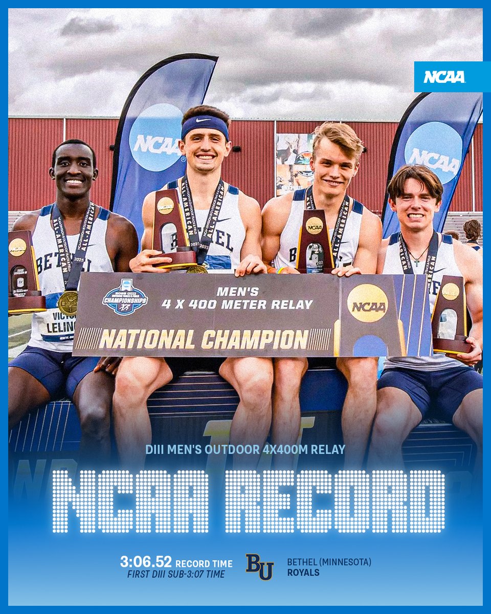 NCAA (@ncaa) on Twitter photo History Made!
👟 Jacob Parent
👟 Josh Thomsen
👟 Victor Lelinga
👟 Grant Nelson
@ncaadiii x <a href="/BethelRoyals/">Bethel Royals</a> History Made!
👟 Jacob Parent
👟 Josh Thomsen
👟 Victor Lelinga
👟 Grant Nelson
@ncaadiii x <a href="/BethelRoyals/">Bethel Royals</a>