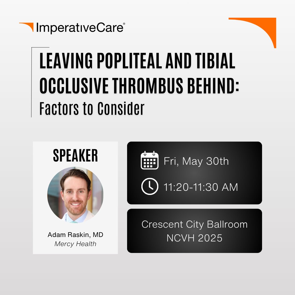 ImpCare_Vasc's tweet photo. Join us at #NCVH2025 to hear Dr. Adam Raskin (@abraskin) present on the versatility of the #SymphonySystem. We’ll see you on Friday 5/30 at 11:20 AM in the Crescent City Ballroom!
@NCVHonline
Rx only. ISI: https://t.co/9TQX47wmUk https://t.co/svF5eRc4r3