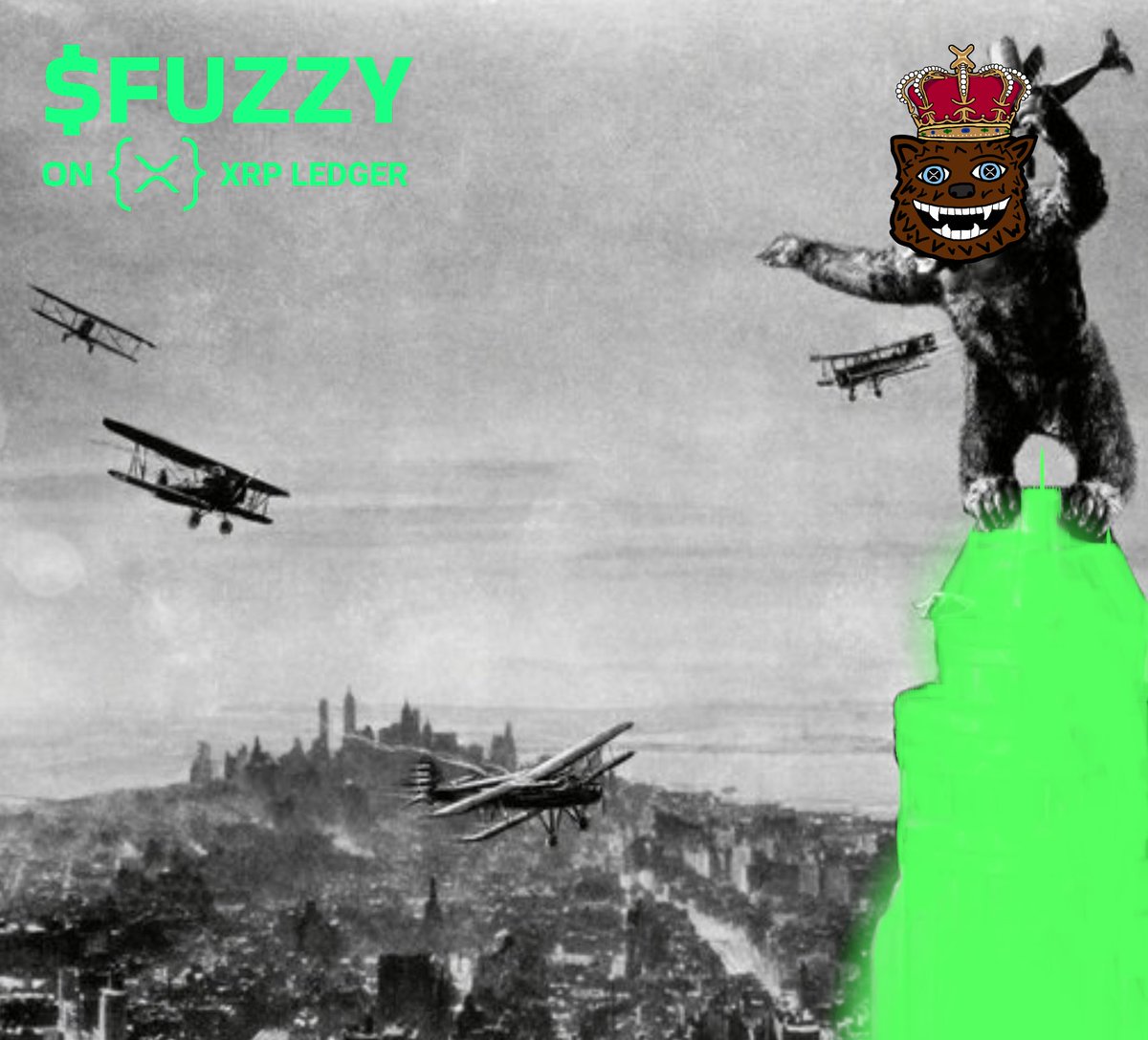 Hey <a href="/fuzzy_xrp/">Fuzzybear</a> I made my first custom $FUZZY meme on the fuzzyxrp.com/meme-generator

It's #FUZZKONG aka #KINGFUZZ