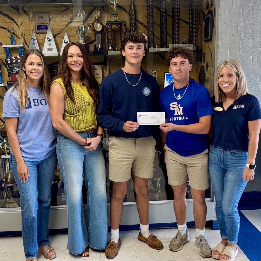 BOM is proud to continue our support of the St. Mary's Golf Tournament tomorrow at the NSU Recreation Complex. Registration will begin at 11 AM with a tee off time of noon. Pictured L-R: BOM’s Carrie Hough, Brandy Myers, Preston Tilley, AJ Lavespere &amp; BOM’s Chasity Adcock.