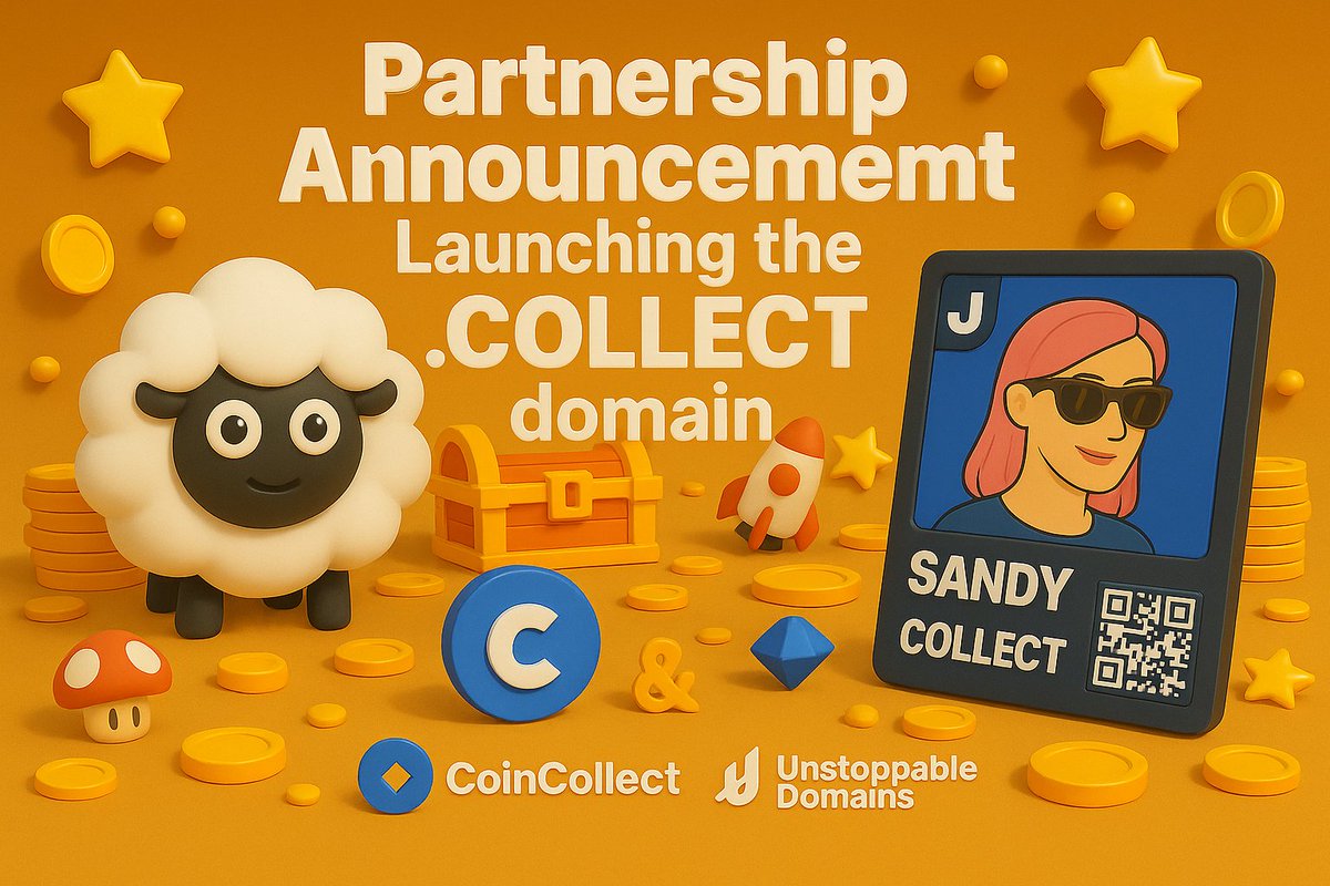 ๐๐ผ๐ถ๐ป๐๐ผ๐น๐น๐ฒ๐ฐ๐ (@coincollectorg) on Twitter photo ๐ .COLLECT has arrived โ and early birds get more than just a name.
Weโve partnered with <a href="/unstoppableweb/">Unstoppable Domains</a> to launch the boldest TLD in Web3.
1๏ธโฃLike & RT
2๏ธโฃDrop wallet
๐ First 100 buyers of a .COLLECT domain will receive a FREE KEY NFT โ your gateway to staking, rewards, and ๐ .COLLECT has arrived โ and early birds get more than just a name.
Weโve partnered with <a href="/unstoppableweb/">Unstoppable Domains</a> to launch the boldest TLD in Web3.
1๏ธโฃLike & RT
2๏ธโฃDrop wallet
๐ First 100 buyers of a .COLLECT domain will receive a FREE KEY NFT โ your gateway to staking, rewards, and