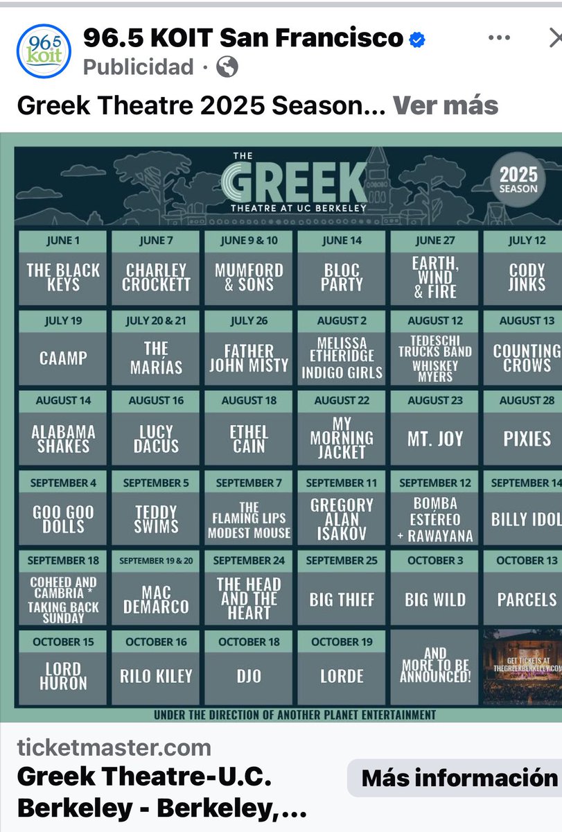 DJKadash25's tweet image. #PoderosoDelux Bueno, ya dejando de lado los traumas, les comento que la temporada de conciertos en UCBerkeley pinta de rechupete…!