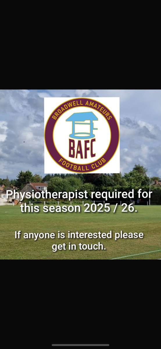 BroadwellAFC's tweet image. Physiotherapist/sports therapist is needed. Are you starting your journey? Need experience ? Need a placement with a sports team? We are looking! Games in @GlosCounty. Bristol/Gloucester. Get in touch.
@JonPalmerSport @Hartpury @BristolUni @SevernSport @UWESport Retweet.