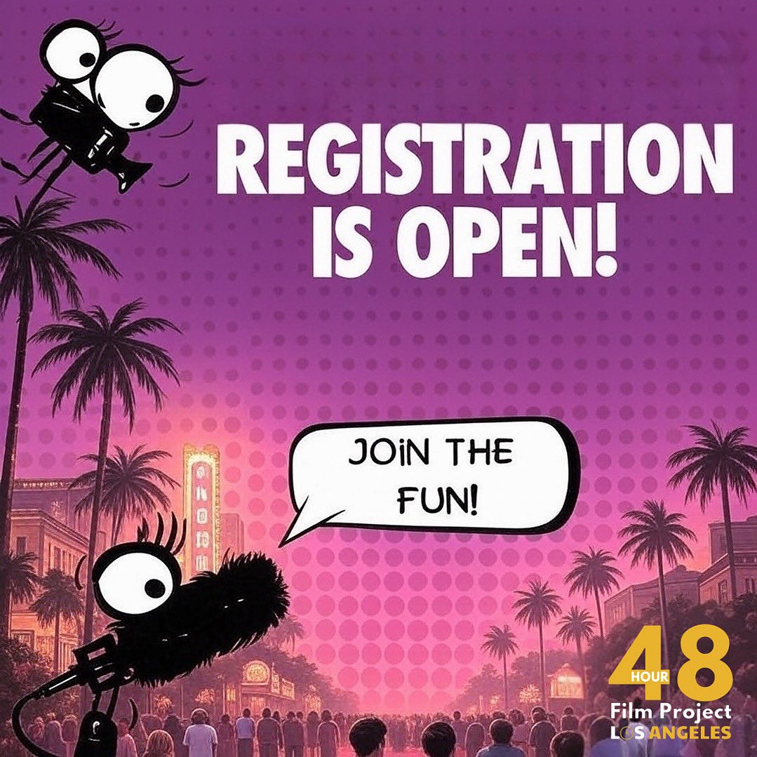 🔥 Early bird registration is open for the 24th annual 48 Hour Film Project, and 35 teams have already claimed their spots. Secure your place for the ultimate filmmaking challenge, August 1-3, 2025, with premiere screenings to follow. All details at: 48hourfilm.com/la