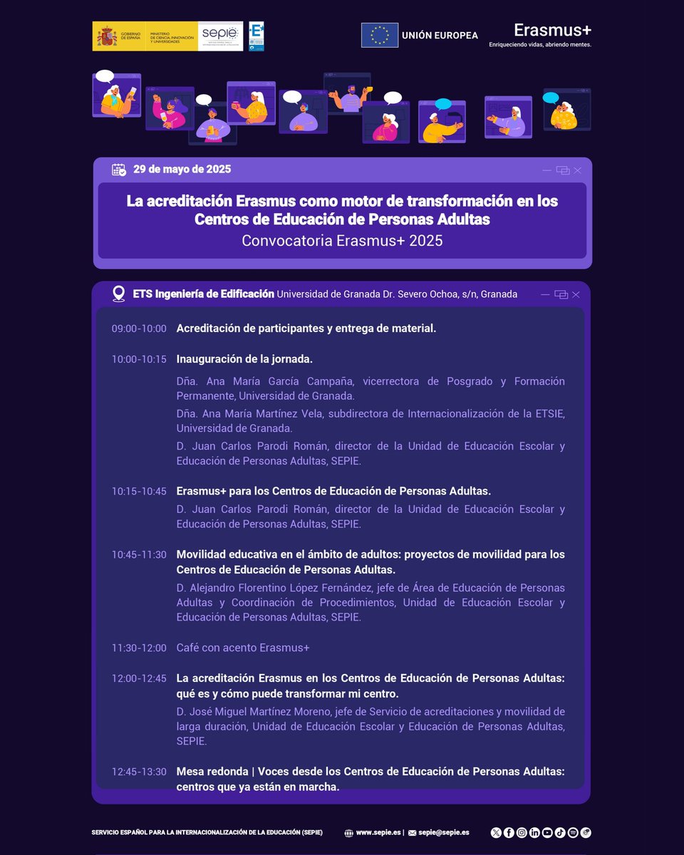 cfavictorina's tweet photo. Participem a la jornada "La acreditación Erasmus como motor de transformación en los centros de Educación de Personas Adultas" organitzada pel @sepiegob a Granada 🇪🇺 #ErasmusPlus #fadults #comunidadEPA #fadultos https://t.co/NeFMtiBUMr
