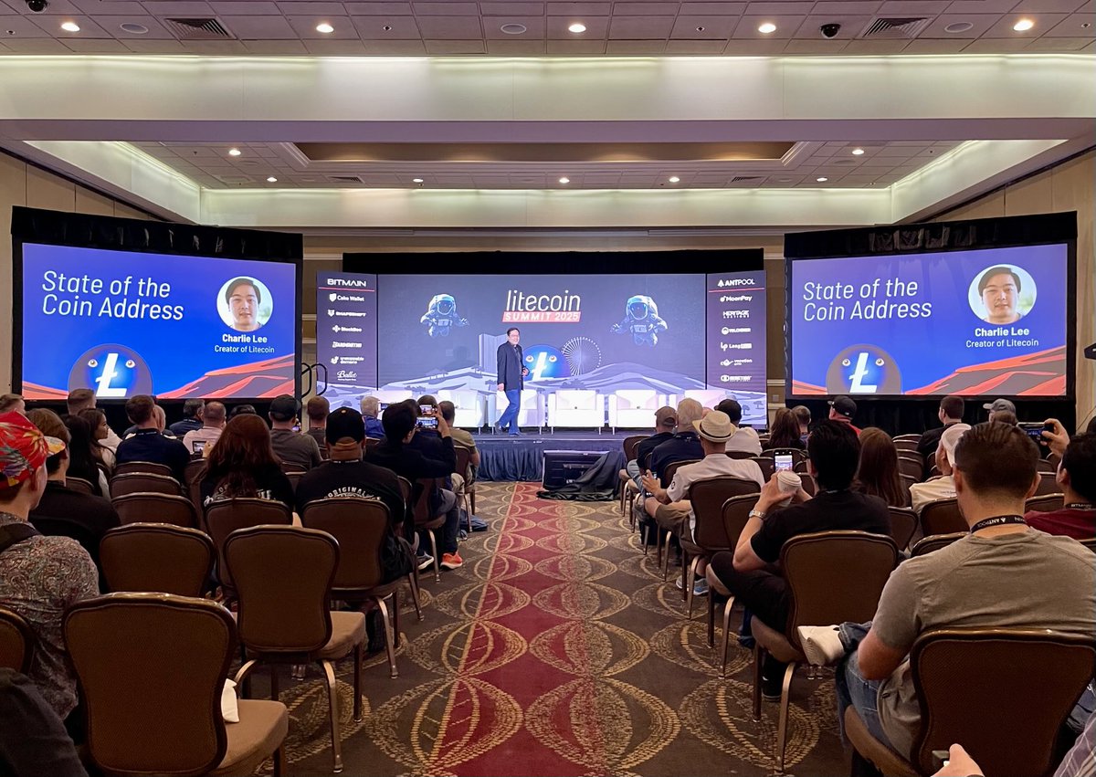 First up! ⁦@SatoshiLite,⁩ “Litecoin is money evolved, a better form of  money” delivering his State of the Coin Address at Litecoin Summit 2025 $LTC