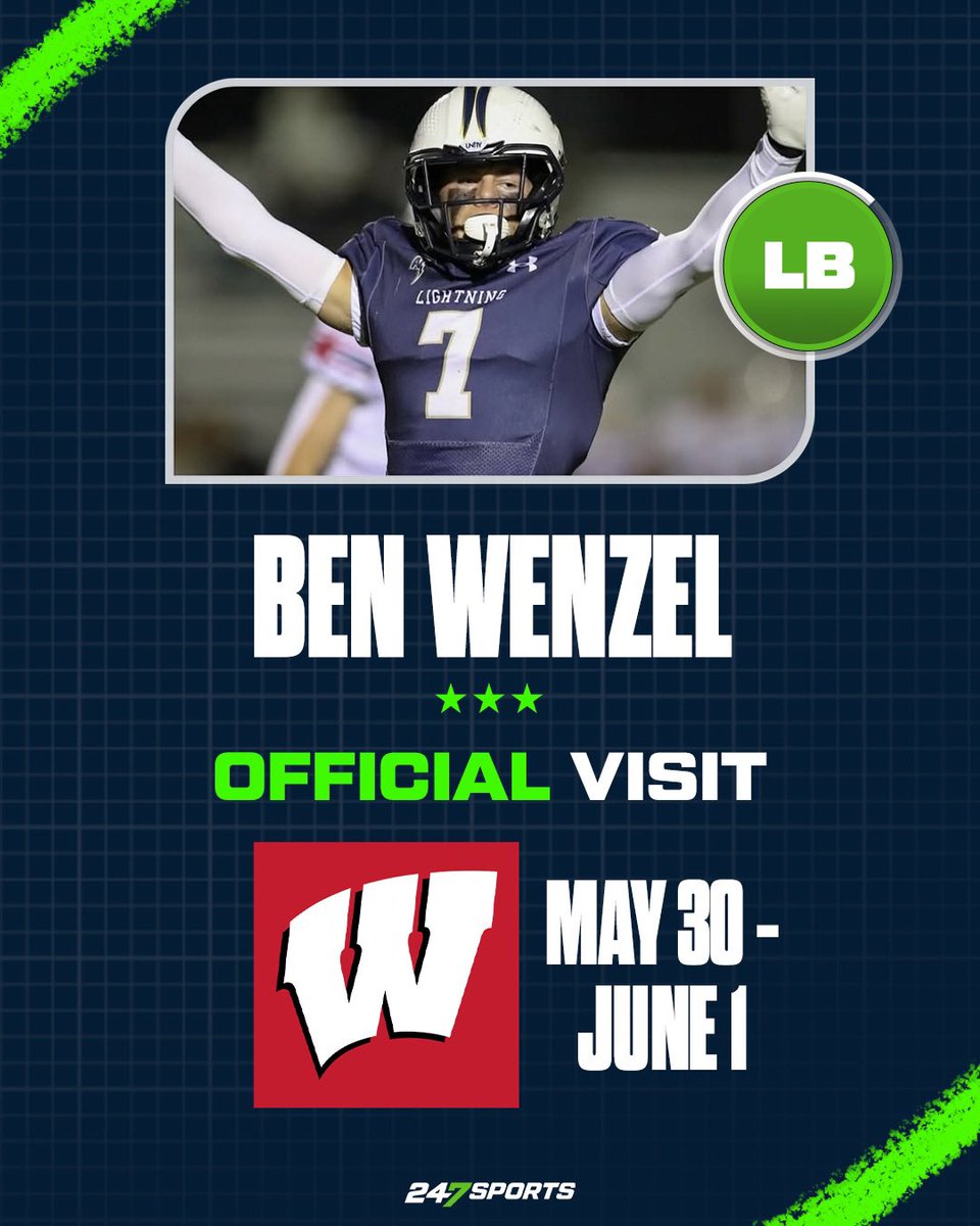 One of the top players in Wisconsin, standout LB and tackling machine Ben Wenzel is headed to Madtown this weekend #Badgers