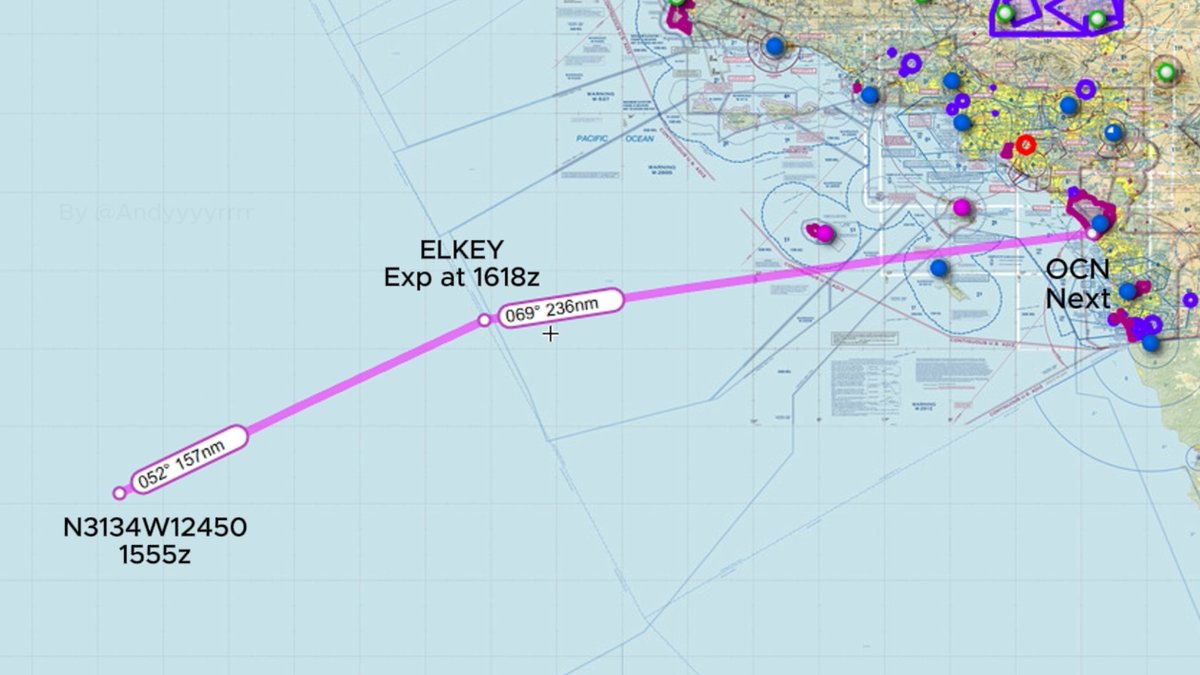 Andyyyyrrrr's tweet photo. 1556z LOFT 21 x1 USAF 'BD' B-52/H Stratofortress
Departed from ?Andersen AFB #PGUA? to head back to Barksdale AFB #KBAD.
Working with San Francisco (SFO) #HF. PosRep.
1 Minute PRIOR to Waypoint #ELKEY, Contact LA Centre on 135.150.
#LOFT21 #B52. https://t.co/qmzViD4Ta1