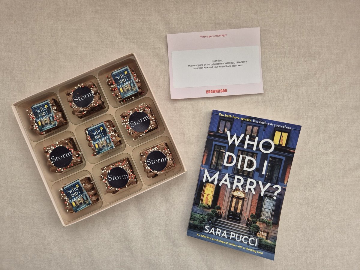 sarapucciauthor's tweet image. When your publisher sends browniesβ¦ and suddenly writing feels sweeter π§β¨
Huge thank you to @stormbooks_co @kategilbysmith π«Άπ»π«Άπ»π«Άπ»π«Άπ»π«Άπ»
π·οΈ
#authorlife #stormpublishing #sweetdelivery #whodidimarrybook #whodidimarry #psychologicalthriller #debutauthor #writingcommunity