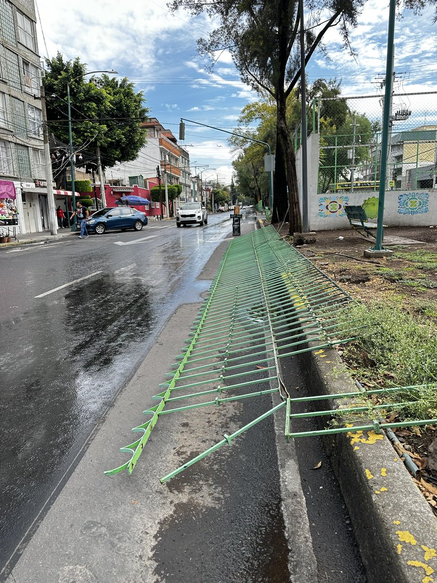 URGENTE 🚨 que coloquen o retiren está malla del camellón de la Av Plutarco Elías Calles casi esquina don Luis en <a href="/AlcaldiaBJ_CDMX/">Alcaldía Benito Juárez CDMX</a> Peligroso para automovilistas como para peatones <a href="/SOBSECDMX/">Secretaría de Obras y Servicios CDMX</a>