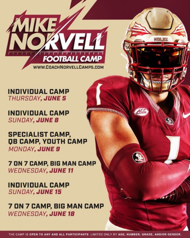 Haidan2027's tweet photo. Thank you @_DJDaniels for the invite!
@FSU_Recruiting @FSUFootball @Coach_Norvell @evancooper2 @PineFootball @Coach_MikeWood #fsufb #FSU https://t.co/0i7vIT4Om6