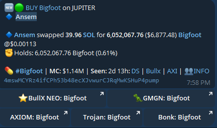 So early to ape #bigfoot

Ansem and some insider aped

<a href="/Ga__ke/">gake</a>  where are you now ?